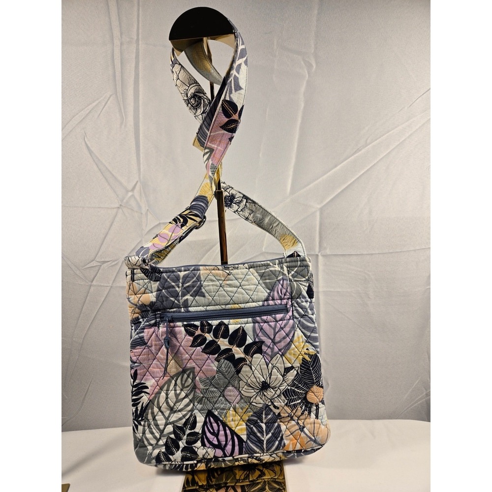 Vera Bradley Sunny Garden Quilted Cotton Crossbody Bag Floral Multi Color 11x11